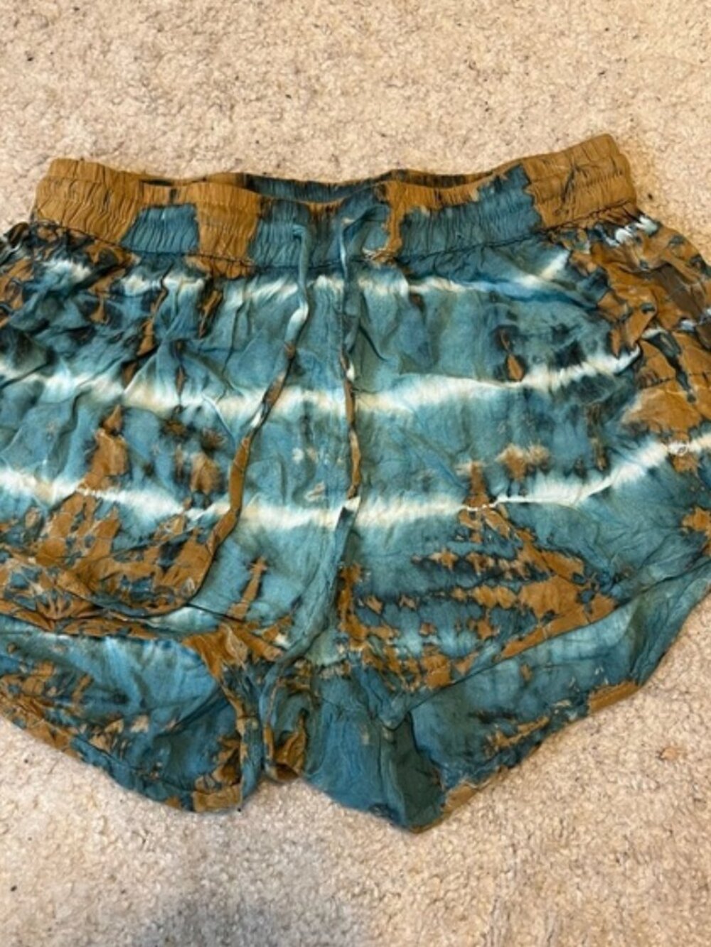 Green & Brown Athletic Shorts